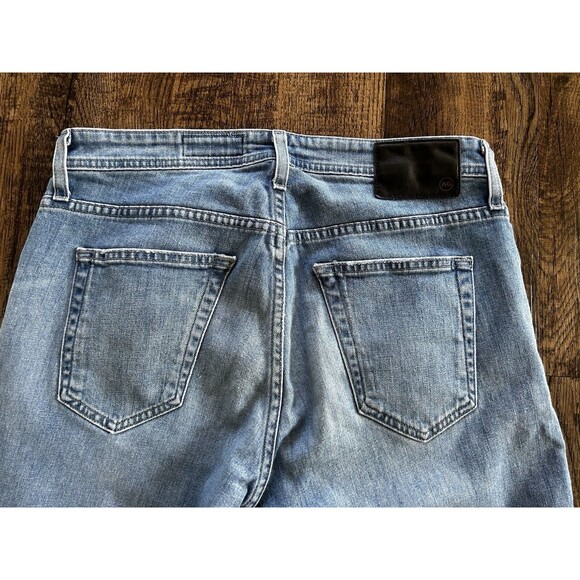 AG-ED Tellis Modern Slim Lead Denim Jeans 32R Whiskering Distressed Comfortable - Picture 12 of 14